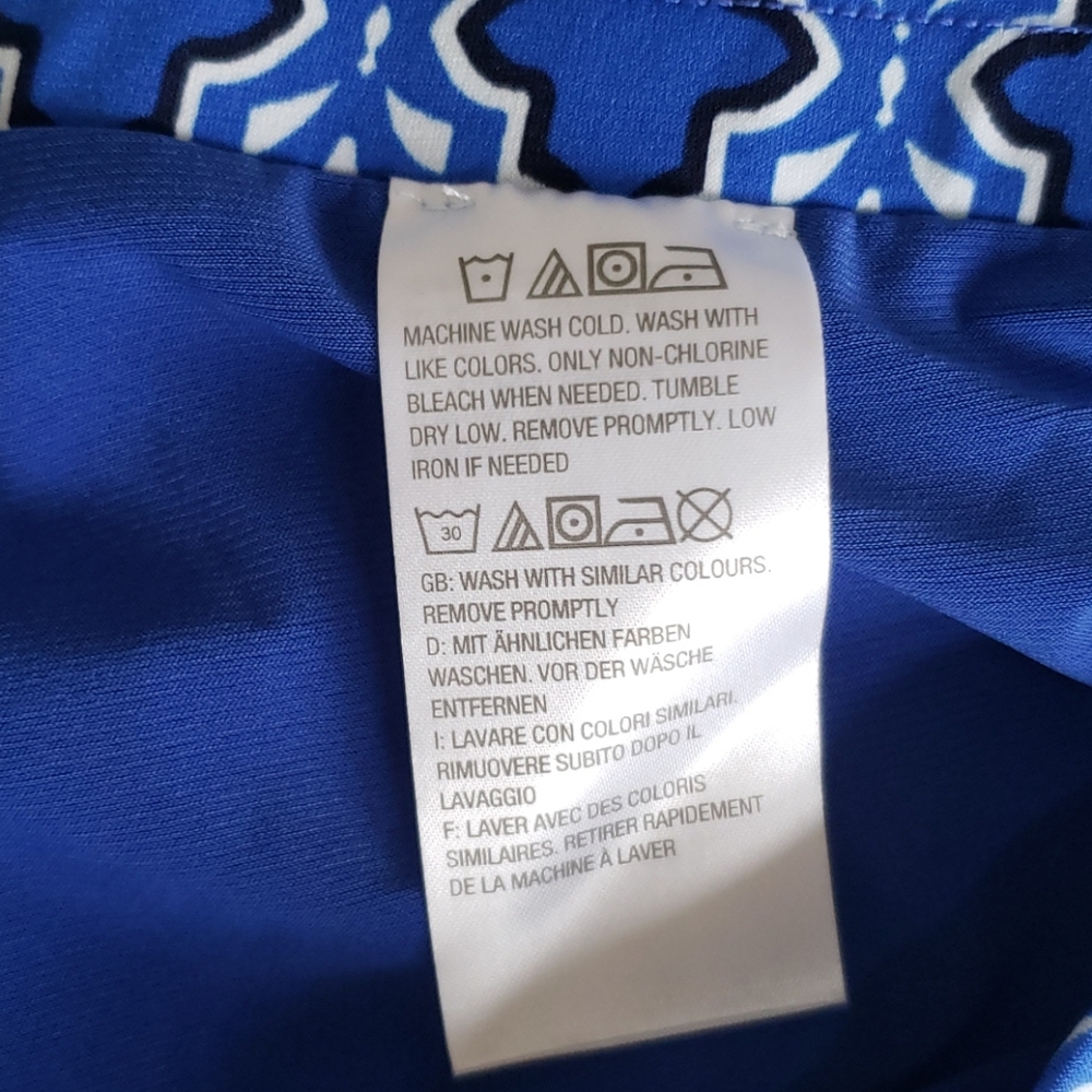 Susan Graver Blue and White Patterned Skirt - Picture 6 of 6